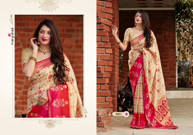 Manjubaa Mohak Heavy Festive Wear Designer Banarasi Soft Silk Saree Collection
